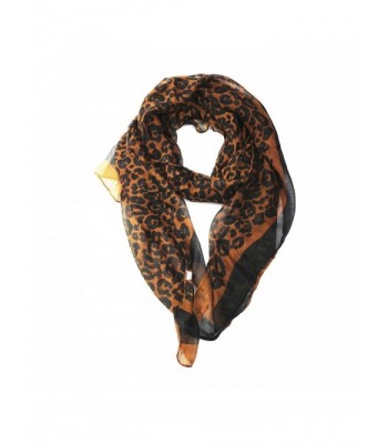 Paskmlna Women's Lightweight Scarves Rotation Flowers Printed Soft Large Scarf Wrap - 1017-brown - CG1803KG2G7