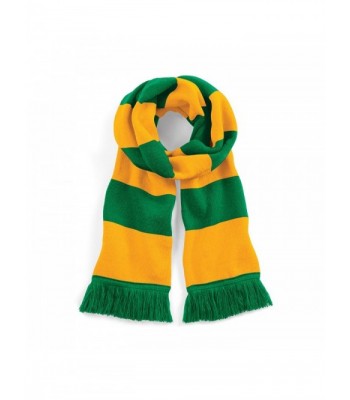 Beechfield Varsity Unisex Winter Scarf (Double Layer Knit) - Kelly Green / Gold - C711SBL3YXR