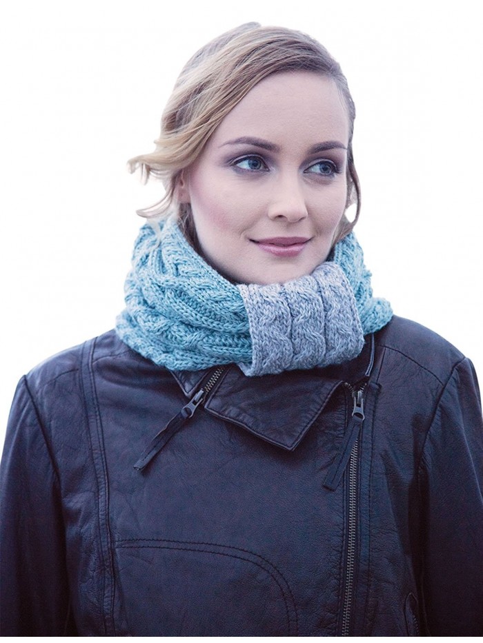 Ladies Irish Two Tone Wool Snood Scarf - C612MZ1IGBF