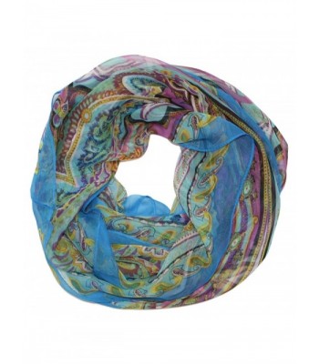Ted and Jack - Silky Feel Paisley Infinity Scarf - Bright Blue - CG17YY27TLA