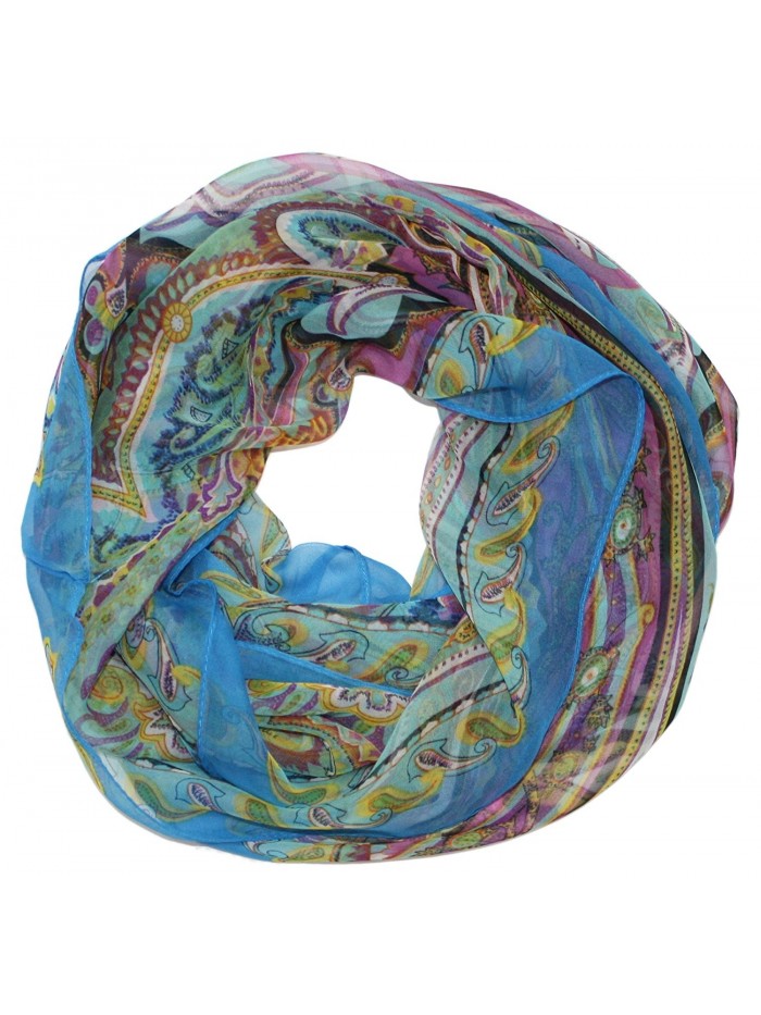 Ted and Jack - Silky Feel Paisley Infinity Scarf - Bright Blue - CG17YY27TLA