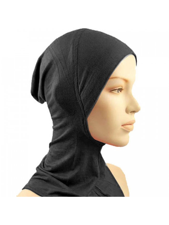 Edal Under Scarf Hat Cap Bone Bonnet Hijab Islamic Band Neck Cover Head Wear - Black - CZ126HWDKIP