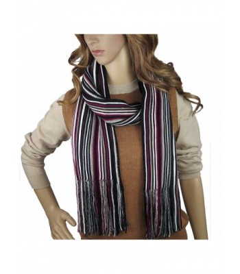 Debra Weitzner Knitted Winter Scarf- Mens Womens- Colorful Knit Striped Scarf - Striped 06 - CS185QDWR4W