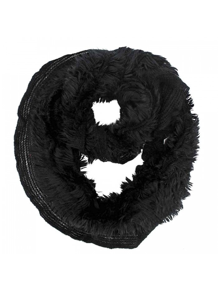 Shaggy Infinity Scarf - Black - C11173QKNIF