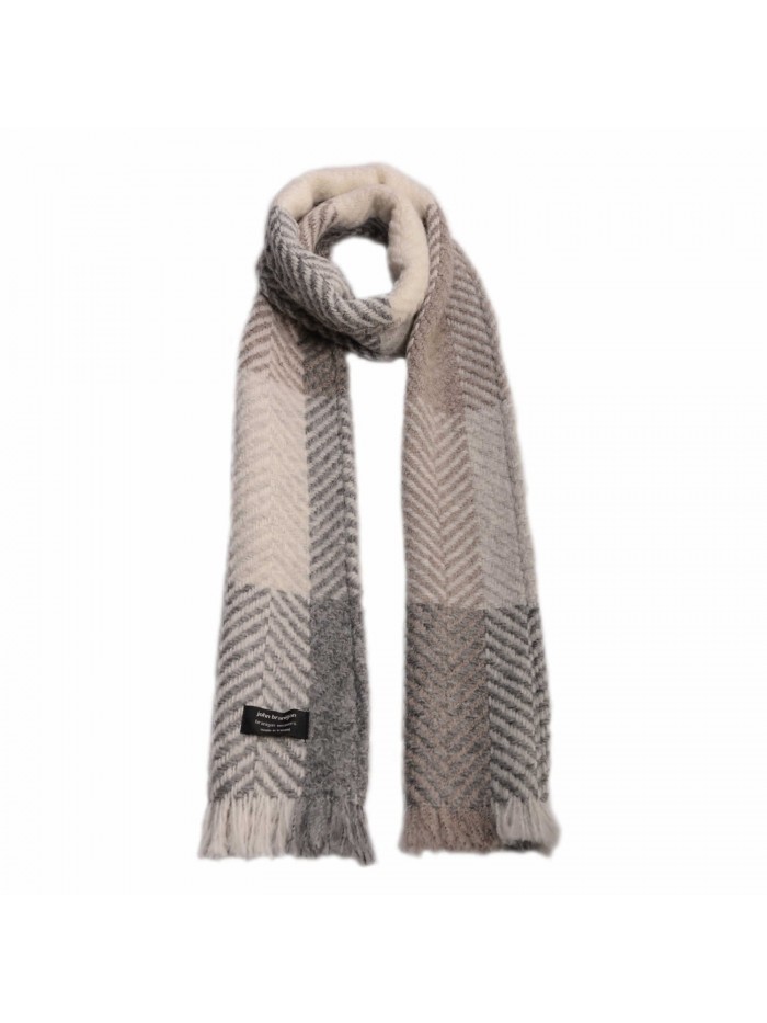 John Branigan Weavers Beige Herringbone Scarf- Made in Ireland - CN185IGCIT4