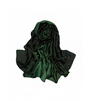 EUTERPE Women Long Silk Scarf Scarves Lightweight Shawl Wrap Gift for Her - Darkgreen - CE187KIKQS9