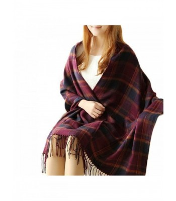 Elite99 Plaid Blanket Scarf Women Square Long Scarves Warm Tartan Checked Shawl Winter - Style 5 - C212O4UXSUW