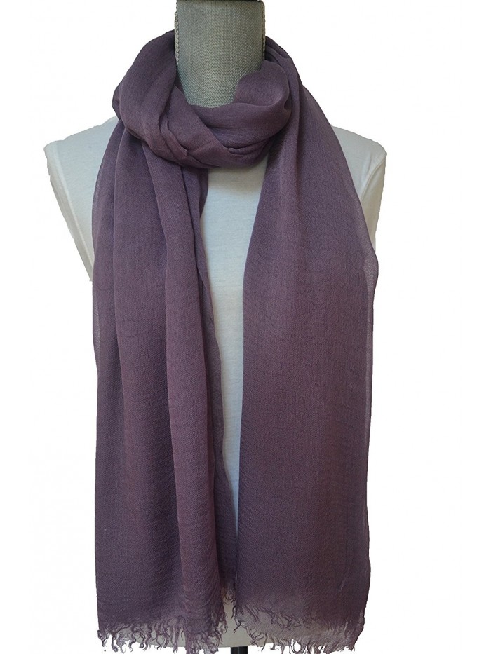 NovemberSkies Women's Extra Large Soft and Slinky 100% Modal Fabric Scarf - Plum - C811P8Z3TG1