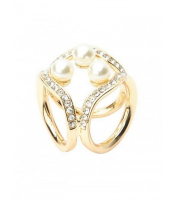 Women Fashion Scarf Ring Buckle Scarf Clip Triple Slide Jewelry Shiny Clothing - Golden - CY12NVBL15K