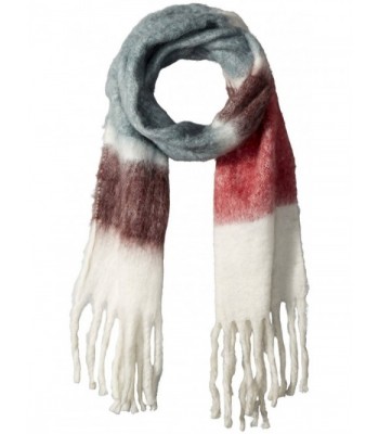 French Connection Women's Maryalyn Scarf - Dove Grey/White/Pink Opal/Urban Green - CL1838O7KD5