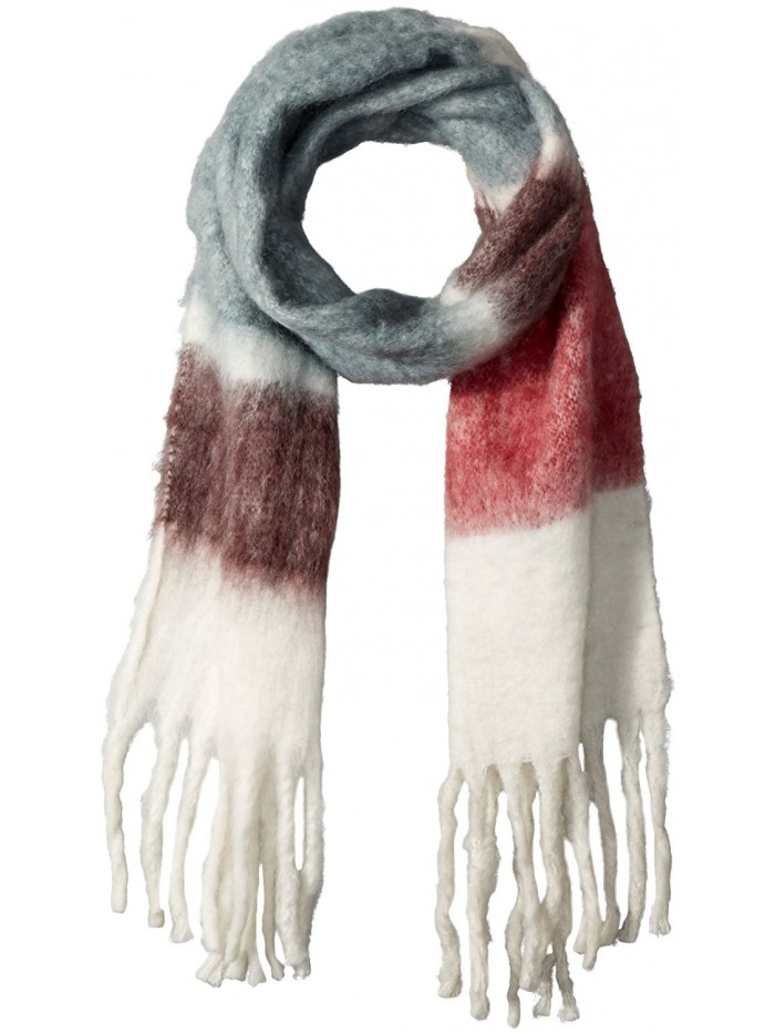 French Connection Women's Maryalyn Scarf - Dove Grey/White/Pink Opal/Urban Green - CL1838O7KD5