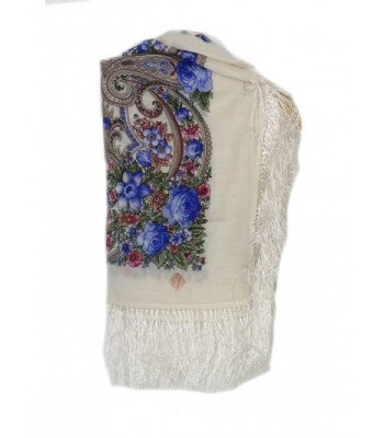 Medium Russian Woolen 134504 fringe in Wraps & Pashminas