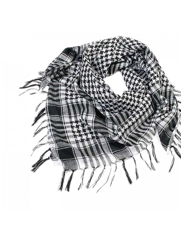 Lavany 1PC Women Men Scarf Shawl Wrap Pattern of Arab Shemagh Keffiyeh Palestine - Black - C2186G5S6LZ