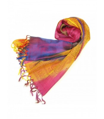 Womens Beautiful Pink Silk Scarf