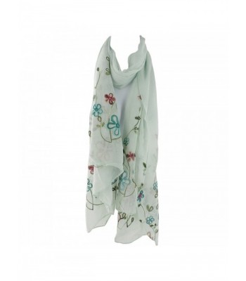 Silver Fever Floral Embroidery Light in Fashion Scarves