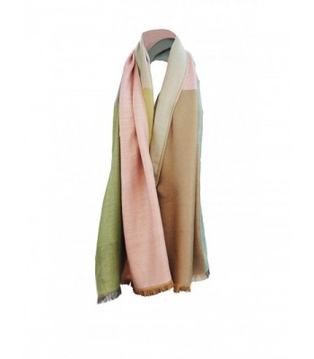 Pashmina Clasp Shawl Color block Women in Wraps & Pashminas