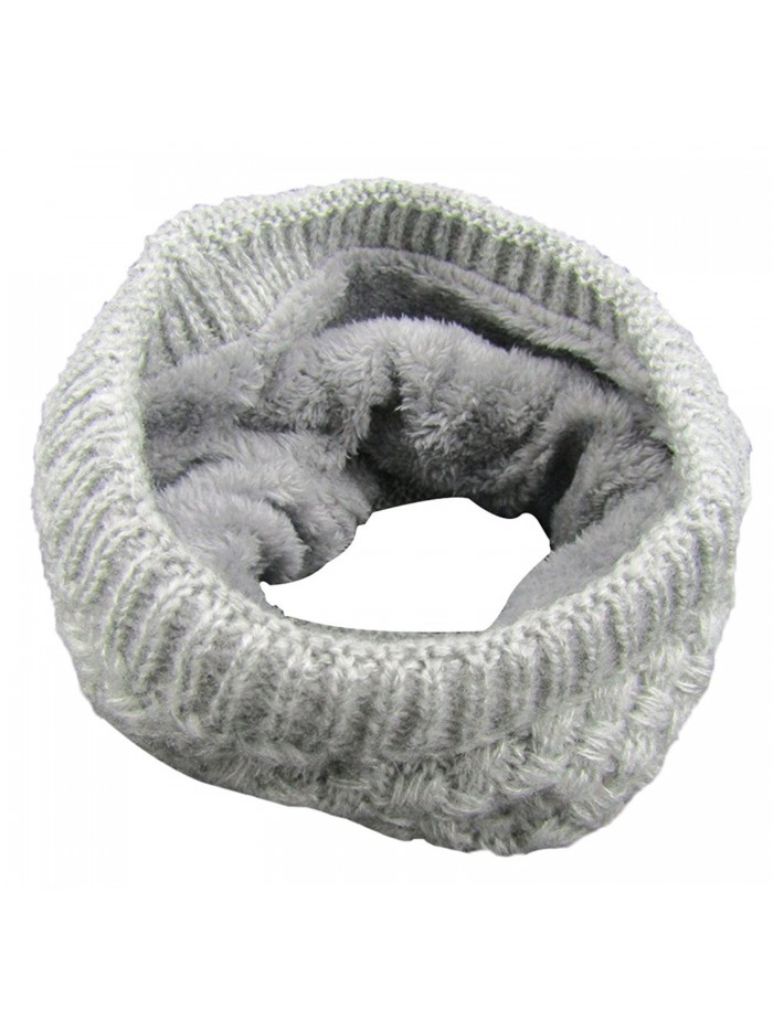 TagoWell Winter Women Infinity Scarf knit Neck Warmer Thick Circle Loop Scarves - Gray - CN187UNAAQ6