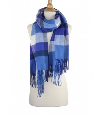Achillea Oversized Winter Checked Cashmere in Cold Weather Scarves & Wraps