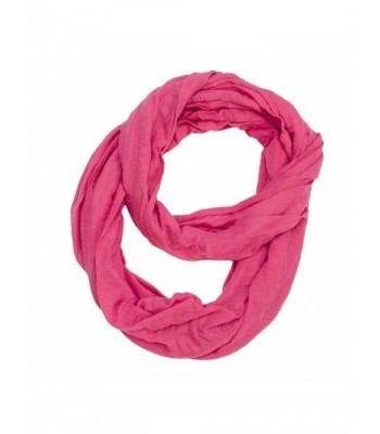 Solid Color Jersey Fabric Infinity Scarf - Pink - CH11HUXGJ5R