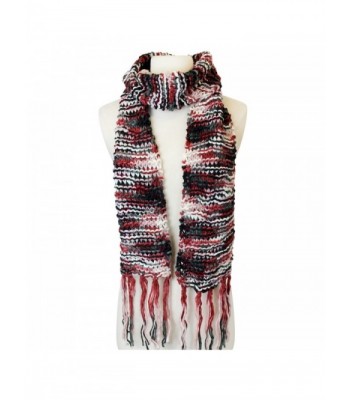 Burgundy Two Tone Unisex Winter Scarf