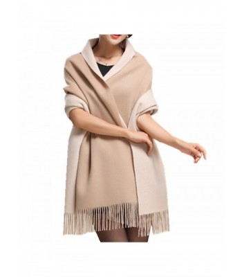 Saferin Cashmere Winter Shawl 26 Khaki - Double-faced Khaki and Beige Thick 400g - CQ120D03KWN