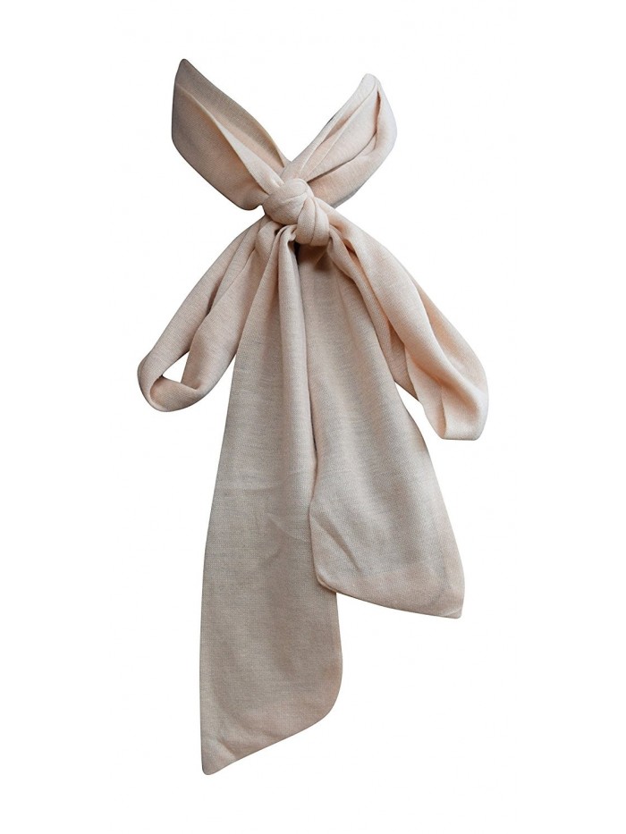 Skinny Jersey Knit Solid Tie Scarf (8 Colors) - Tan/Beige - C612NYP737K