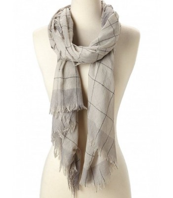 Women's Lightweight Soft Big Scarf Wrap Shawl - 72 Gray - CQ12GZD63AR