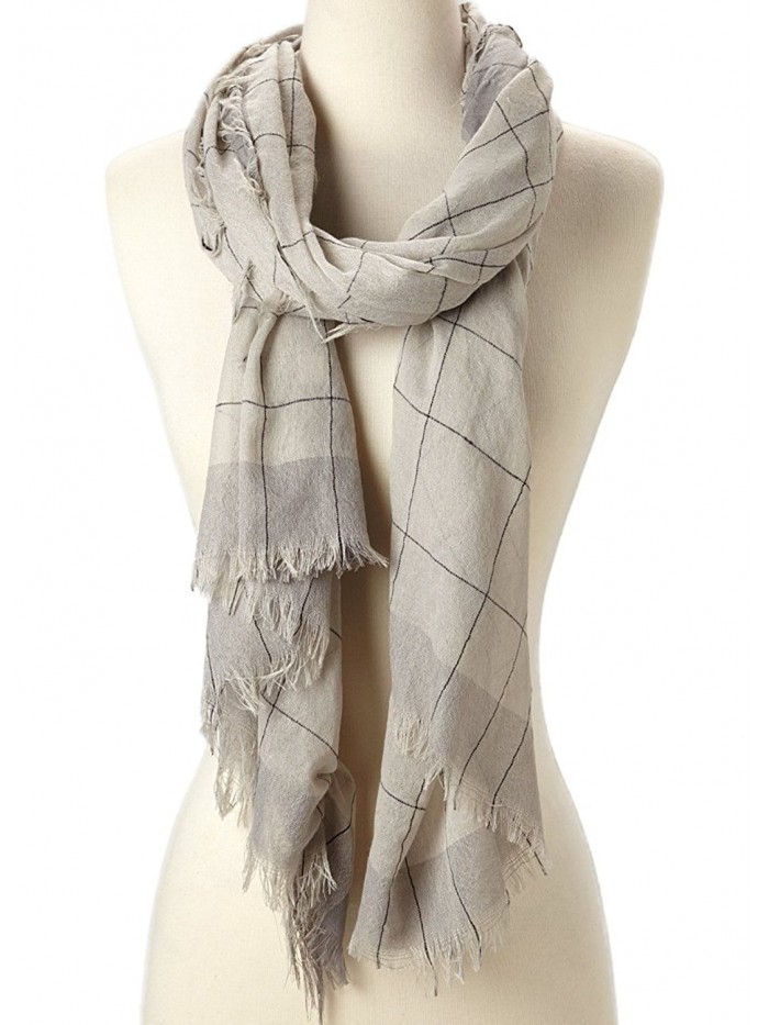 Women's Lightweight Soft Big Scarf Wrap Shawl - 72 Gray - CQ12GZD63AR