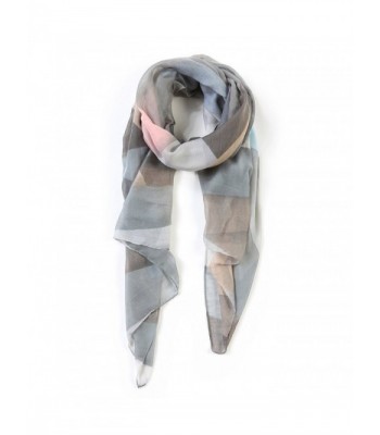 EUPHIE YING Soft Lightweight Scarves Fashion Gradient Color Shawl Wrap for Women - Skyblue/Taupe - CG186EE70Q0