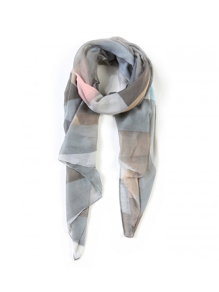 EUPHIE YING Soft Lightweight Scarves Fashion Gradient Color Shawl Wrap for Women - Skyblue/Taupe - CG186EE70Q0