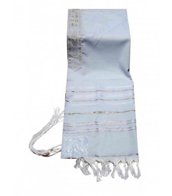 Acrylic Tallit (imitation Wool) Prayer Shawl in White and Gold Size 24" L X 72" W - CH1121YQNLF