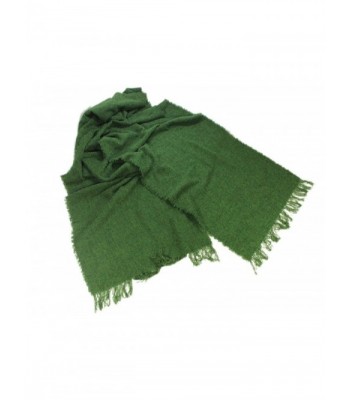 Long Scarves 84" Soft Lambswool Blend Multiple Colors Irish Made - Kelly Green - C912O3OW44P