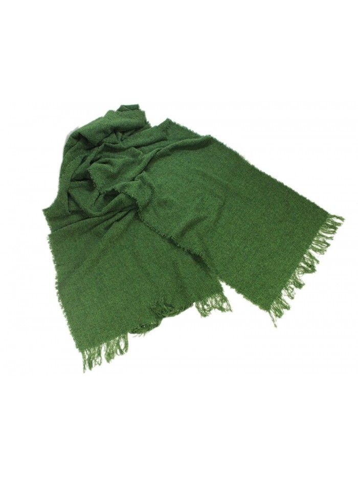 Long Scarves 84" Soft Lambswool Blend Multiple Colors Irish Made - Kelly Green - C912O3OW44P