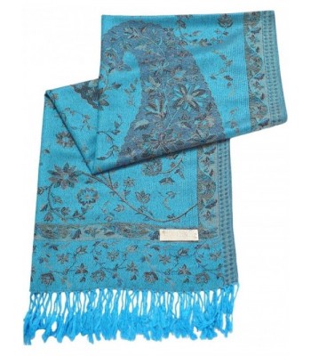 Turquoise Reversible Pashmina CJ Apparel in Wraps & Pashminas