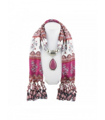 XUANOU Elegant Rhinestone Pendant Scarves