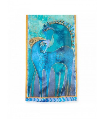 Laurel Burch Silk Scarf "Teal Mares" - C618365N0D0