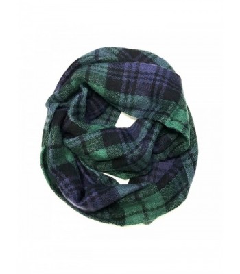 Bowbear Soft Touch Winter Warm Tartan Infinity Scarf - Blue and Green - CP18644O77I