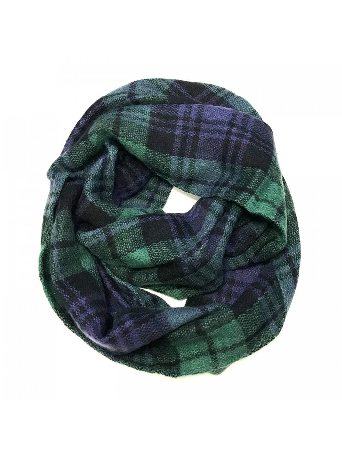 Bowbear Soft Touch Winter Warm Tartan Infinity Scarf - Blue and Green - CP18644O77I