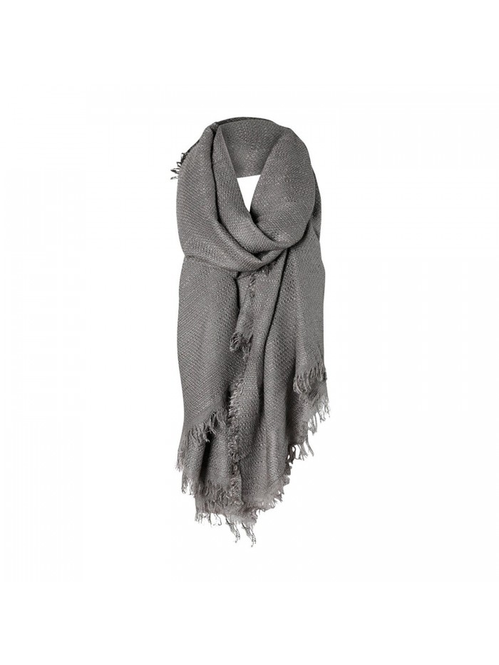 Charcoal Gray Solid Cozy Color Womens Fashion Warm Winter Blanket Scarf Scarves - CB1877DQI2Q
