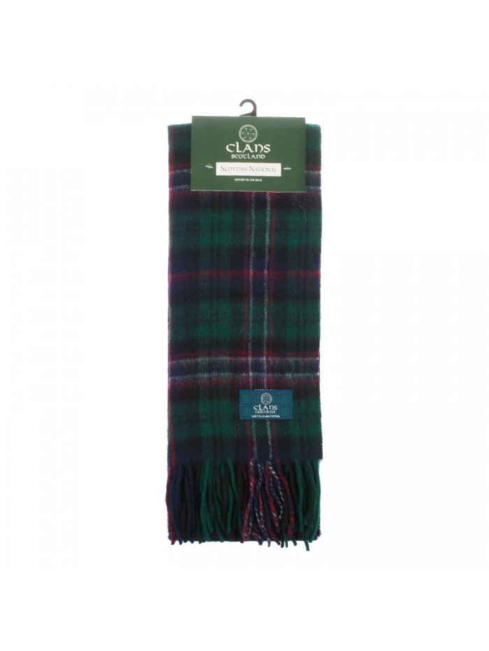 Clans Of Scotland Pure New Wool Scottish Tartan Scarf Scottish National (One Size) - CR123H4D707