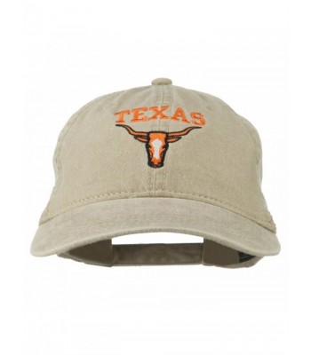 Texas Longhorn Embroidered Washed Cap