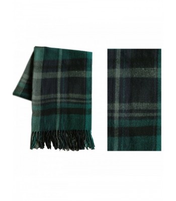 MissShorthair Winter Unisex Long Scarf Fashion Warm Grid Plaid Blanket Shawl Wrap - Green - C5186H0R2GN