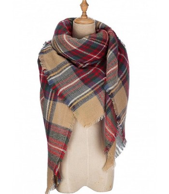 MOLERANI Women's Tassels Soft Plaid Tartan Scarf Winter Large Blanket Wrap Shawl - 08-brown Mix - C112MTRACZF