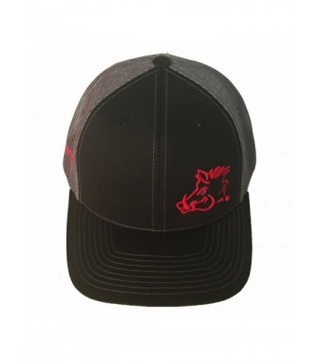 Sniper Pig Black and Red Snapback Hat - C912IJPCIH7