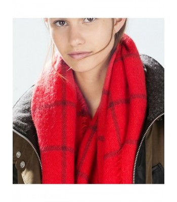 Moxeay Womens Tartan Scarf Checked