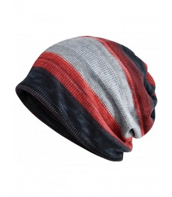 Jemis Womens Cotton Chemo Hat Beanie Scarf - Beanie Cap Bandana For Cancer - Black Gray Red - CU18799RL5K