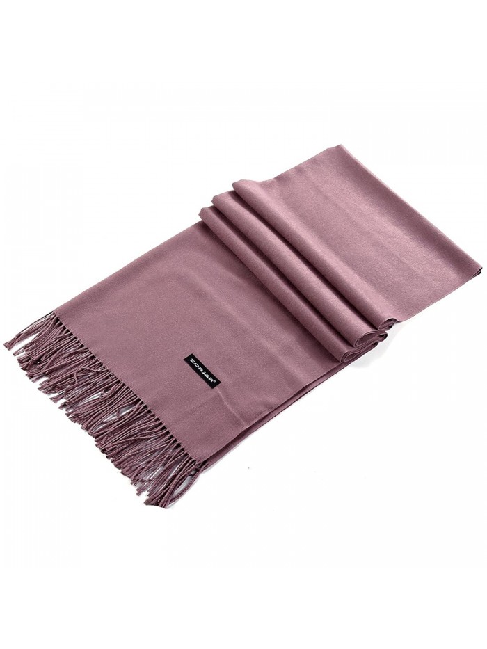 ZORJAR Women Men Winter Scarf Cashmere Feel Fashion Scarf Warm Blanket 70"x25" - Rosewood - C7186IHNNZH