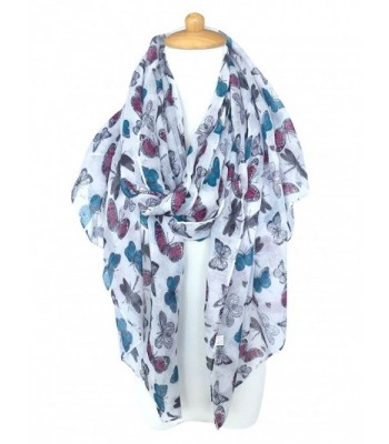 GERINLY Multicolored Butterflies Scarf Ladies