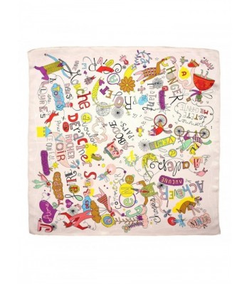 Cream Cartoon Printed Small Square