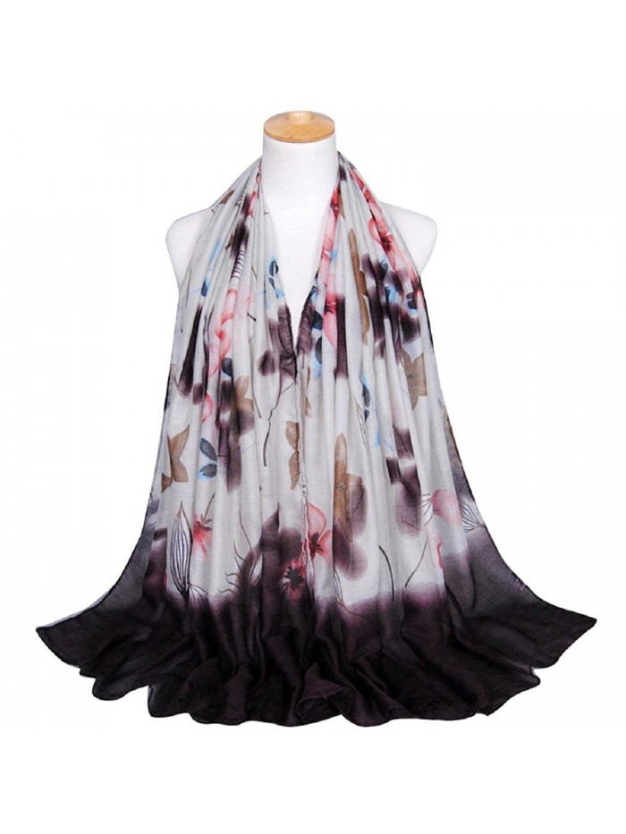 TONSEE Women Ladies Fashion Printing Long Soft Wrap Scarf Shawl - Coffee - CY12N2LL1IF